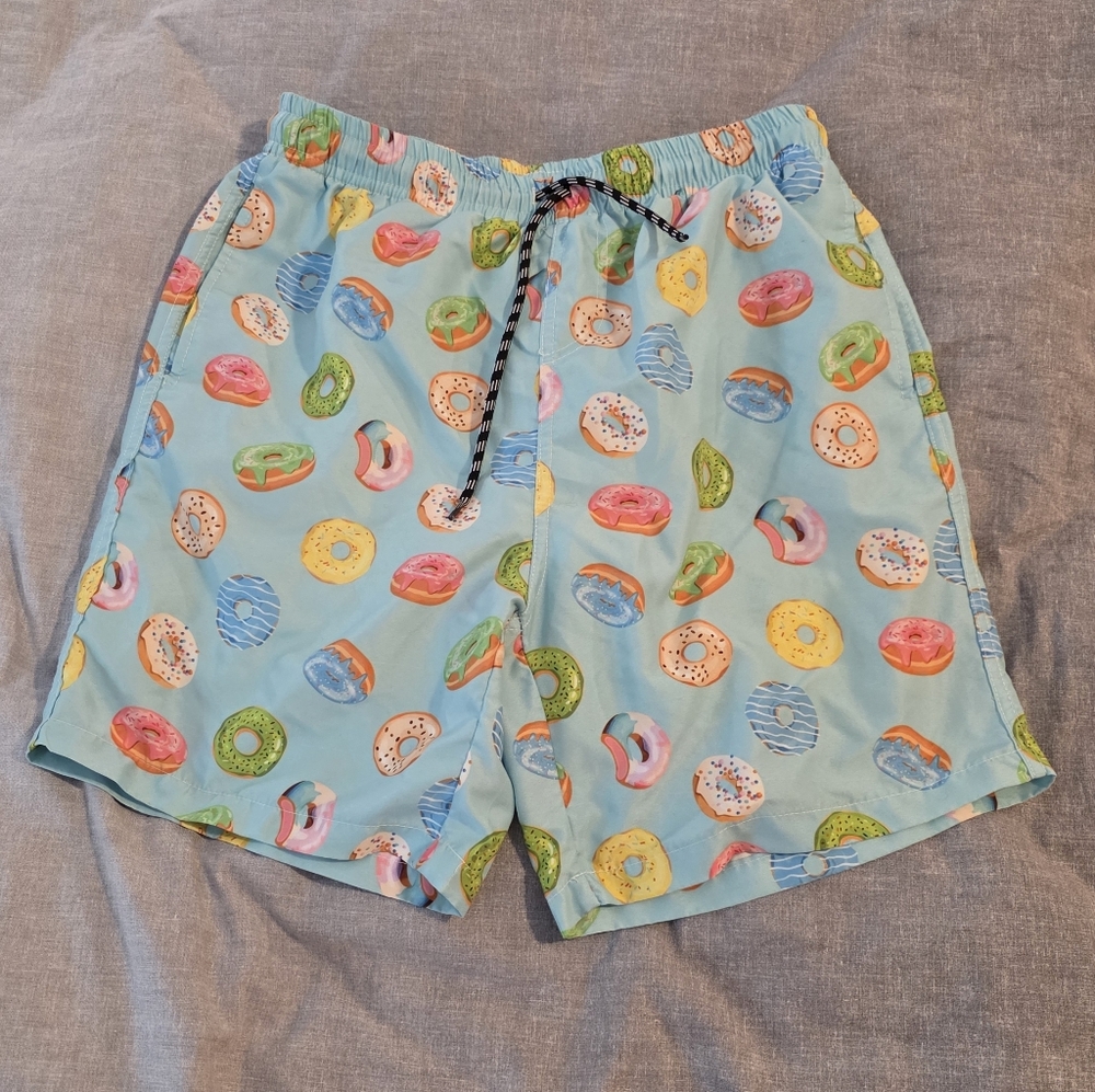 Kids Swim Trunks with Donut Print